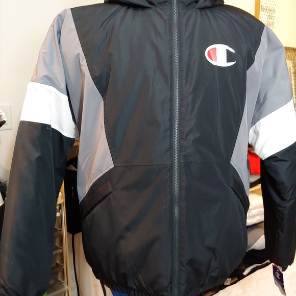 HP🙏NWT CHAMPION MEN'S WINTER BLACK STADIUM PARKA US XL - Picture 11 of 16